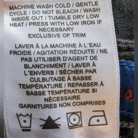 SANTANA Cuffed charcoal Denim Jeans. Size 4 or 6 - Picture 8 of 8